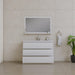 Alya Bath Paterno 48" Single White Modern Freestanding Bathroom Vanity With Acrylic Top and Integrated Sink