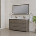 Alya Bath Paterno 60" Double Gray Modern Freestanding Bathroom Vanity With Acrylic Top and Integrated Sink