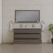 Alya Bath Paterno 60" Double Gray Modern Freestanding Bathroom Vanity With Acrylic Top and Integrated Sink