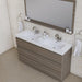 Alya Bath Paterno 60" Double Gray Modern Freestanding Bathroom Vanity With Acrylic Top and Integrated Sink