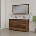 Alya Bath Paterno 60" Double Rosewood Modern Freestanding Bathroom Vanity With Acrylic Top and Integrated Sink