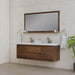 Alya Bath Paterno 60" Double Rosewood Modern Wall Mounted Bathroom Vanity With Acrylic Top and Integrated Sink