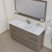 Alya Bath Paterno 60" Single Gray Modern Freestanding Single Bathroom Vanity With Acrylic Top and Integrated Sink