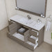 Alya Bath Paterno 60" Single Gray Modern Freestanding Single Bathroom Vanity With Acrylic Top and Integrated Sink