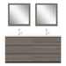 Alya Bath Paterno 72" Double Gray Modern Freestanding Bathroom Vanity With Acrylic Top and Integrated Sink