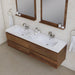 Alya Bath Paterno 72" Double Rosewood Modern Wall Mounted Bathroom Vanity With Acrylic Top and Integrated Sink