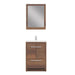 Alya Bath Sortino 24" Single Rosewood Modern Freestanding Bathroom Vanity With Acrylic Top and Integrated Sink