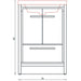 Alya Bath Sortino 24" Single Rosewood Modern Freestanding Bathroom Vanity With Acrylic Top and Integrated Sink