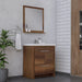 Alya Bath Sortino 30" Single Rosewood Modern Freestanding Bathroom Vanity With Acrylic Top and Integrated Sink
