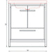 Alya Bath Sortino 30" Single Rosewood Modern Freestanding Bathroom Vanity With Acrylic Top and Integrated Sink