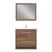 Alya Bath Sortino 36" Single Rosewood Modern Freestanding Bathroom Vanity With Acrylic Top and Integrated Sink