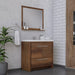 Alya Bath Sortino 36" Single Rosewood Modern Freestanding Bathroom Vanity With Acrylic Top and Integrated Sink