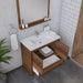 Alya Bath Sortino 36" Single Rosewood Modern Freestanding Bathroom Vanity With Acrylic Top and Integrated Sink