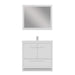 Alya Bath Sortino 36" Single White Modern Freestanding Bathroom Vanity With Acrylic Top and Integrated Sink