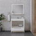 Alya Bath Sortino 36" Single White Modern Freestanding Bathroom Vanity With Acrylic Top and Integrated Sink