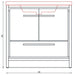 Alya Bath Sortino 36" Single White Modern Freestanding Bathroom Vanity With Acrylic Top and Integrated Sink