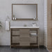 Alya Bath Sortino 48" Single Gray Modern Freestanding Bathroom Vanity With Acrylic Top and Integrated Sink