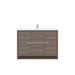 Alya Bath Sortino 48" Single Gray Modern Freestanding Bathroom Vanity With Acrylic Top and Integrated Sink