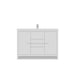 Alya Bath Sortino 48" Single White Modern Freestanding Bathroom Vanity With Acrylic Top and Integrated Sink