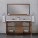 Alya Bath Sortino 60" Double Rosewood Modern Freestanding Bathroom Vanity With Acrylic Top and Integrated Sink