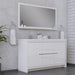Alya Bath Sortino 60" Double White Modern Freestanding Bathroom Vanity With Acrylic Top and Integrated Sink