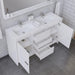 Alya Bath Sortino 60" Double White Modern Freestanding Bathroom Vanity With Acrylic Top and Integrated Sink