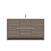 Alya Bath Sortino 60" Single Gray Modern Freestanding Bathroom Vanity With Acrylic Top and Integrated Sink