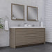 Alya Bath Sortino 72" Double Gray Modern Freestanding Bathroom Vanity With Acrylic Top and Integrated Sink