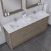 Alya Bath Sortino 72" Double Gray Modern Freestanding Bathroom Vanity With Acrylic Top and Integrated Sink