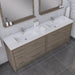 Alya Bath Sortino 84" Double Gray Modern Freestanding Bathroom Vanity With Acrylic Top and Integrated Sink