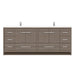 Alya Bath Sortino 84" Double Gray Modern Freestanding Bathroom Vanity With Acrylic Top and Integrated Sink