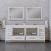 Alya Bath Sortino 84" Double White Modern Freestanding Bathroom Vanity With Acrylic Top and Integrated Sink