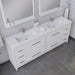 Alya Bath Sortino 84" Double White Modern Freestanding Bathroom Vanity With Acrylic Top and Integrated Sink