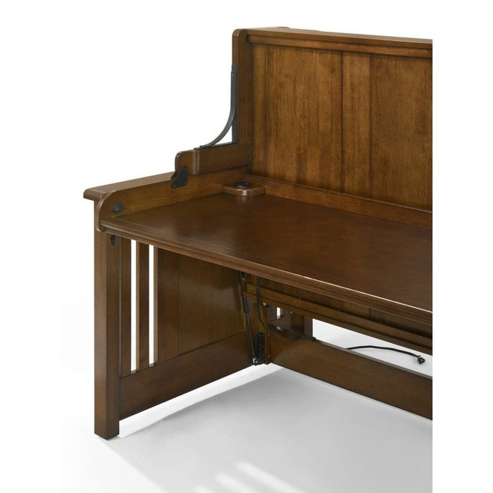 Night and Day Furniture Artisan Desk Bed Complete in Black Walnut
