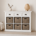 NovaSolo Halifax Buffet with 6 Baskets White B128