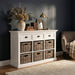 NovaSolo Halifax Buffet with 6 Baskets White B128