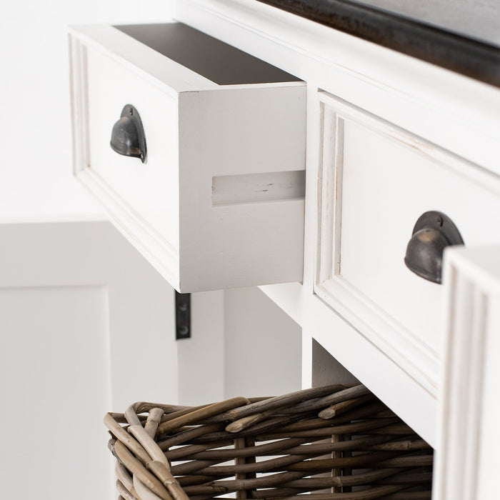 NovaSolo Halifax Accent Buffet with 2 Baskets Two-tone B129TWD