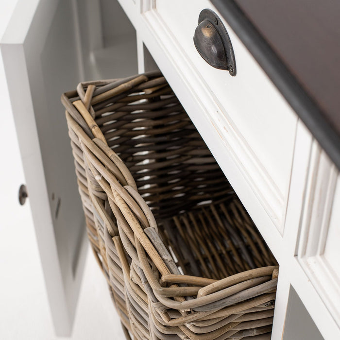NovaSolo Halifax Accent Buffet with 2 Baskets Two-tone B129TWD