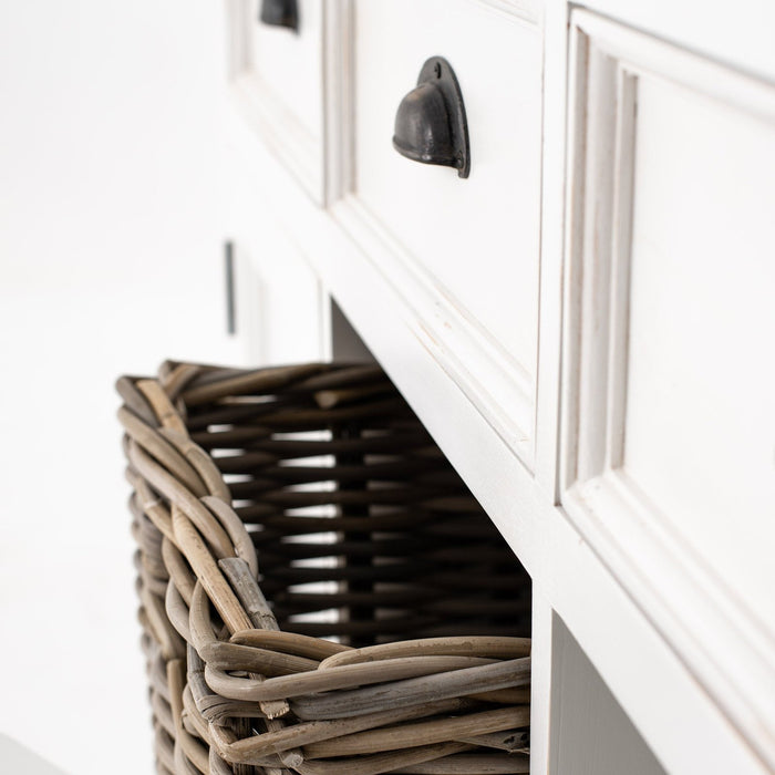 NovaSolo Halifax Accent Buffet with 2 Baskets Two-tone B129TWD
