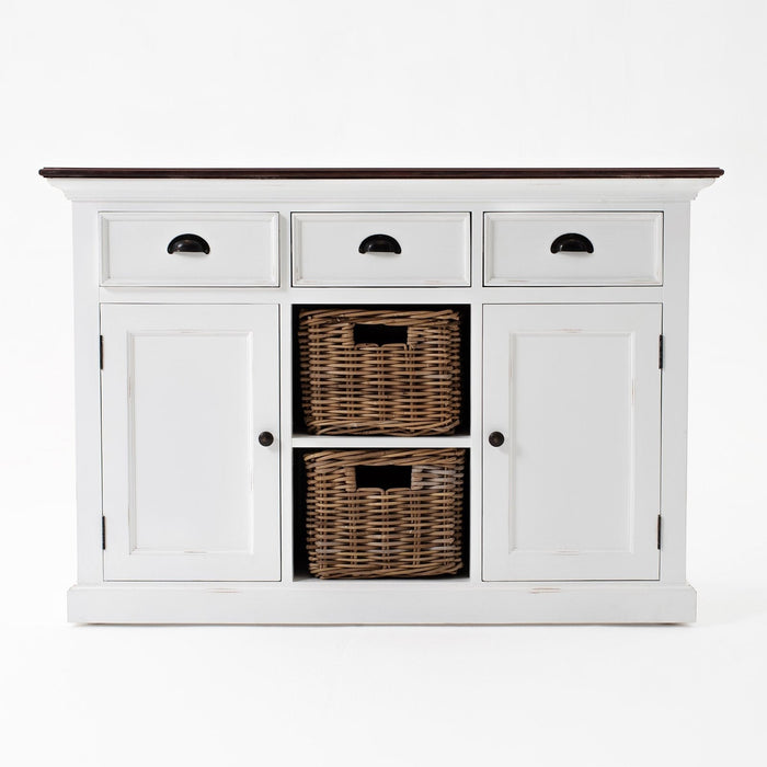 NovaSolo Halifax Accent Buffet with 2 Baskets Two-tone B129TWD