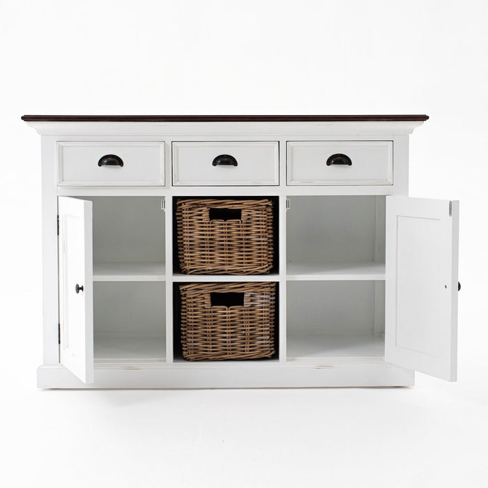 NovaSolo Halifax Accent Buffet with 2 Baskets Two-tone B129TWD