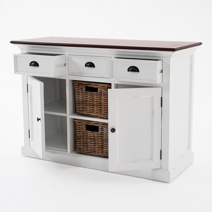 NovaSolo Halifax Accent Buffet with 2 Baskets Two-tone B129TWD
