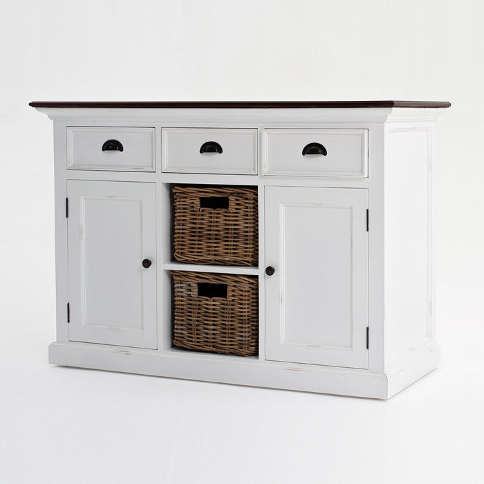NovaSolo Halifax Accent Buffet with 2 Baskets Two-tone B129TWD