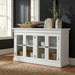 NovaSolo Halifax Display Buffet with 4 Glass Doors White B184