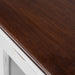 NovaSolo Halifax Accent Display Buffet with 4 Glass Doors in White Distress & Deep Brown B184TWD