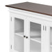 NovaSolo Halifax Accent Display Buffet with 4 Glass Doors in White Distress & Deep Brown B184TWD