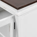 NovaSolo Halifax Accent Display Buffet with 4 Glass Doors in White Distress & Deep Brown B184TWD