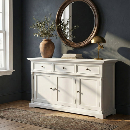 NovaSolo Provence Classic Sideboard with 3 doors White B185