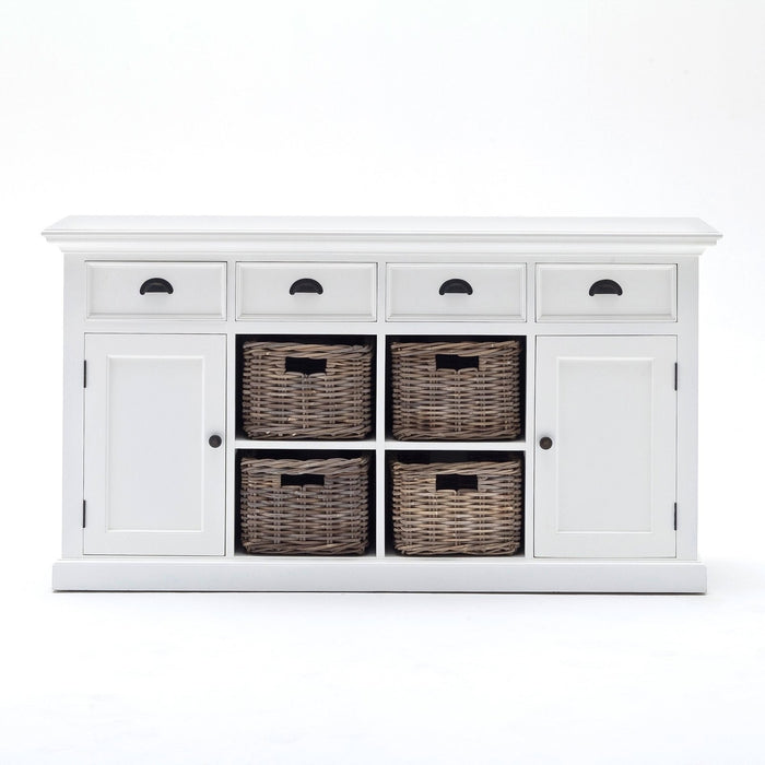 NovaSolo Halifax Buffet with 4 Baskets White B189