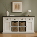 NovaSolo Halifax Contrast Buffet with 4 Baskets In Classic White & Black B189CT